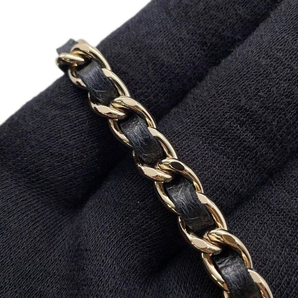 CHANEL Camellia ChainPochette Satin/Leather Black - Picture 8 of 15